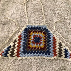 Say what quilted crop halter  top